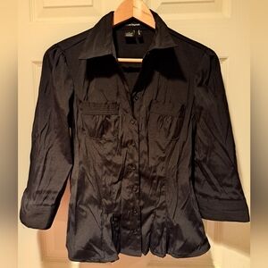 Cotton Express Black Button Down Shirt